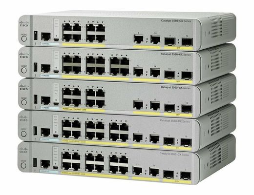 WS-C3560CX-12TC-S नेटवर्क प्रोसेसिंग ईथरनेट स्विच 3560-CX 12 पोर्ट पो स्विच